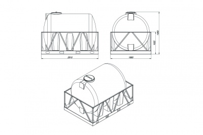 Емкость H 5000л в обрешетке в Петушках